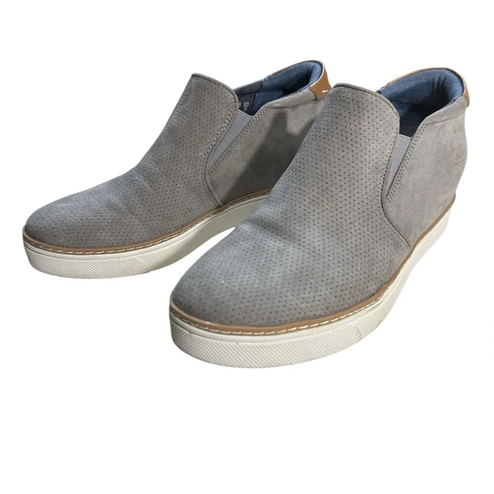 Dr. Scholl’s BE FREE Gray Suede Slip-On Sneakers Size 7M